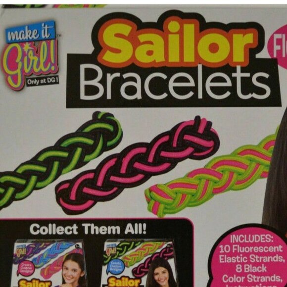 Make It Girl Sailor Bracelet Maker Fluorescent NISB Crafts For Kids Makes 1 Set - Picture 3 of 4